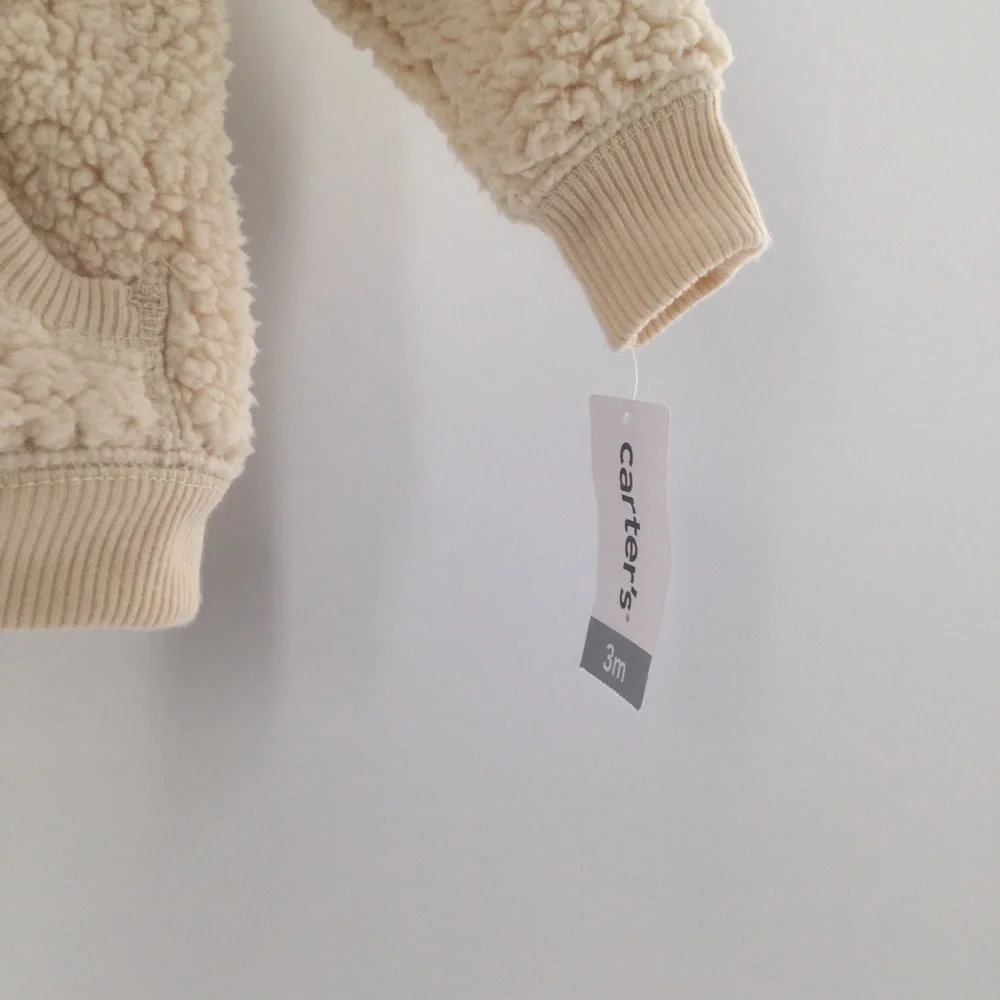 Carter’s tan Teddy bear‎ hooded coat